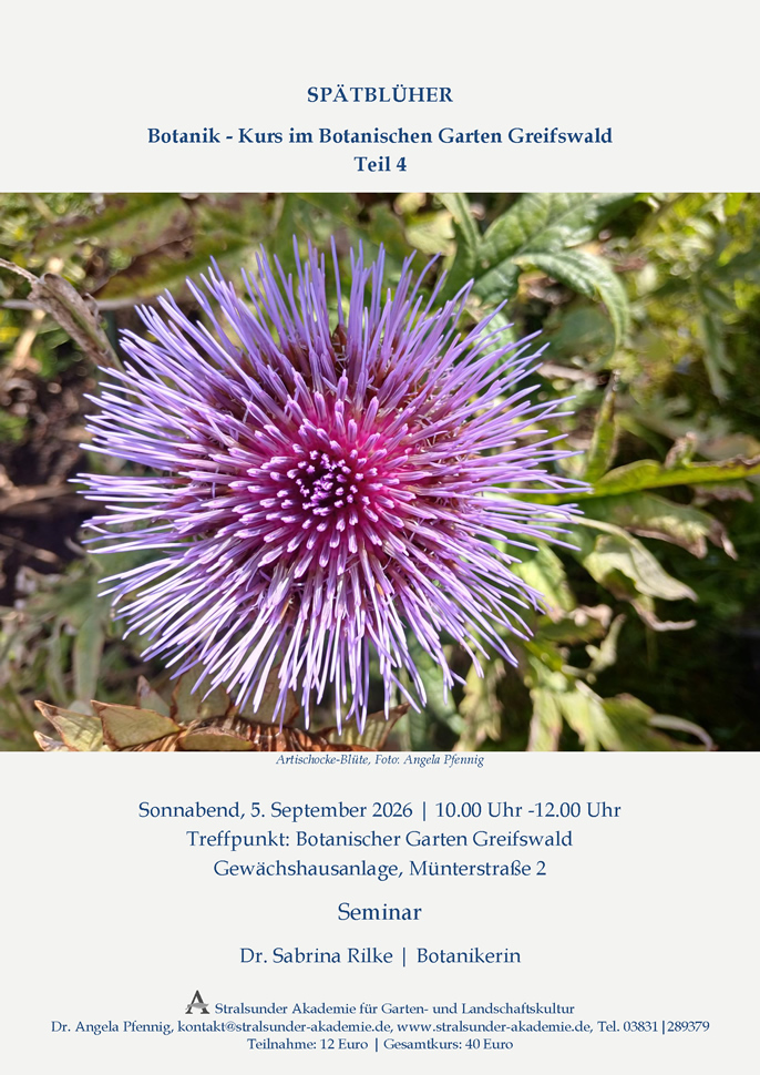 Botanik-Kurs im Arboretum Greifswald